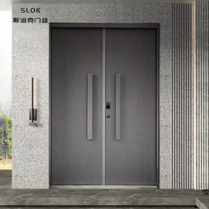 铸铝门别墅大门双开门农村自建房大门家用子母防盗门进户入户铜门