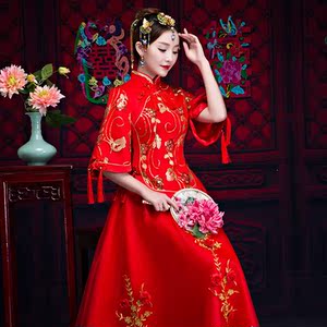 唐装婚纱礼服新娘