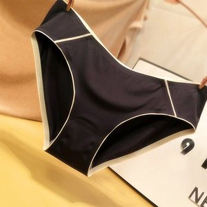 日系性感低腰内裤女夏季薄款纯棉抗菌冰丝无痕透气女士短裤3条装