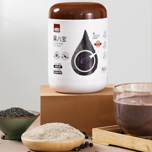 燕之坊黑八宝450g罐装芝麻糊黑豆枸杞桑葚高纤维高蛋白营养谷物粉