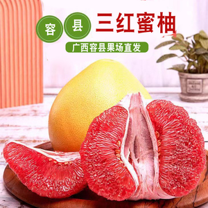 正宗广西容县三红蜜柚沙田红肉红心酸甜柚子新鲜水果孕妇水果