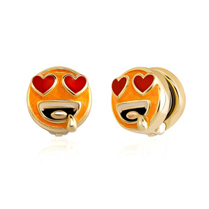 欧美嘻哈创意微笑搞怪表情包耳钉无需耳洞磁铁耳夹个性耳饰