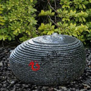 大理石材流水钵喷泉水景观石头喷水涌泉雕塑庭院户外水池石雕鱼缸