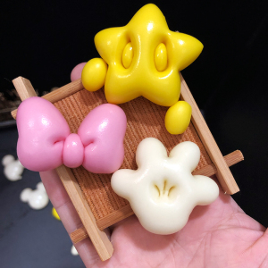 卡通米奇小馒头模具宝宝儿童手工蝴蝶结星星面食造型翻糖饼干工具