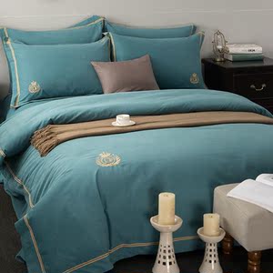 ab秋冬季床上四件套ins风北欧简约黑白被罩床裙素色双人1.8米2018