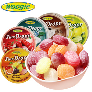 德国进口Woogie牌综合水果味糖200g铁盒水果硬糖礼盒装喜糖果零食