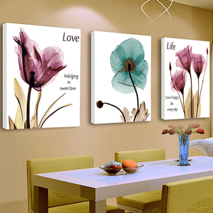 新款简约十字绣三联画现代简约花卉客厅卧室花卉温馨之家简单