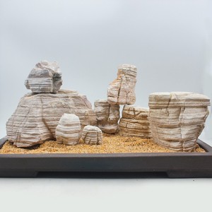 鱼缸真石头造景石大千层石沙漠景观套餐乌龟晒台草缸假山装饰摆件