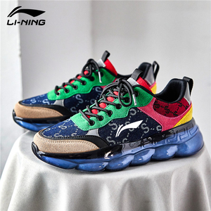 李宁老爹鞋男鞋2022年新款透气休闲运动鞋子真爆米花boost跑步鞋