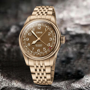 豪利时瑞士航空系列大表冠青铜自动机械40日历男表75477413166mb