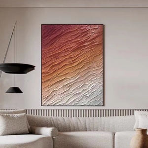 手绘立体肌理油画玄关走廊沙发大幅装饰画抽象流彩艺术高级感挂画