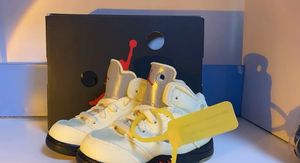 Air Jordan 5 复古时尚 防滑 耐磨 复古 运动鞋儿童 婴童/OW联名