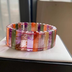 晶樱天然超七多宝手牌晶体通透明亮干净水润女款水晶饰品进宝