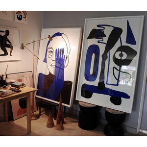 art deco | 巴塞罗那设计师款 抽象人像女人躯体 纸质装饰海报