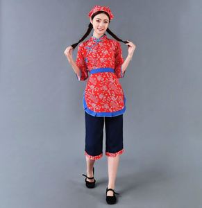 怀旧服装20-30-40年代阿庆嫂农村妇女采茶村姑渔家表演出服饰舞蹈