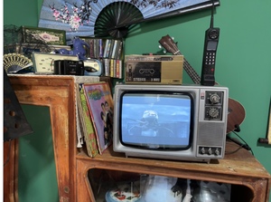 老式黑白电视机橱窗装饰摆设道具古董怀旧老物件80后经复古能播放