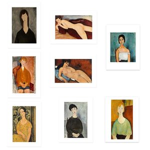liveart 莫迪里阿尼Modigliani 女子裸体肖像原版装饰画世界名画