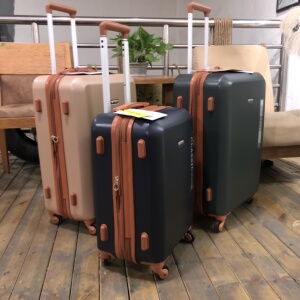 外贸出口日本智秀原单拉杆箱扩展防爆拉链超静音轮旅行李箱登机箱