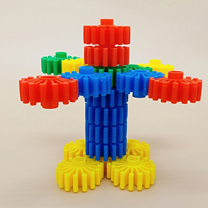 乐高积木玩具幼儿园桌面圆形齿轮拼插拼装益智早教百变