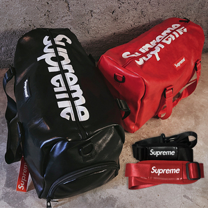 supreme旅行手提包斜挎男女大容量运动包袋单肩拎包鞋位健身包潮