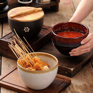 80峰峰锦瑞陶瓷1淘宝陶瓷钵钵鸡容器冷串串专用锅摆摊商用厨房盆子