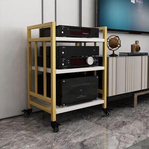 可移动cd胆机架子客厅多层功放机架机柜影音室设备柜木质功放柜子