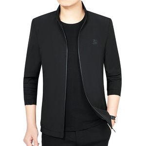 利郎2021春季新款正品男装夹克男中年休闲修身轻薄外套爸爸装上衣