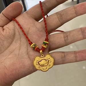 黄金长命锁金锁周大福