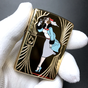 之宝zippo打火机正品美版原版盔甲珍藏限量版风中女郎85周年48413