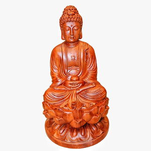 新中式佛堂花梨红木整木手工雕刻人像佛像神像释迦牟尼工艺品摆件