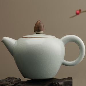 台湾丰子功夫茶具茶壶茶器汝窑家用单壶陶泡茶壶开片泡茶器套装瓷