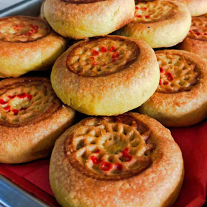 张家口张北老月饼 胡麻油酥皮月饼 传统红糖白糖五仁月饼老式月饼