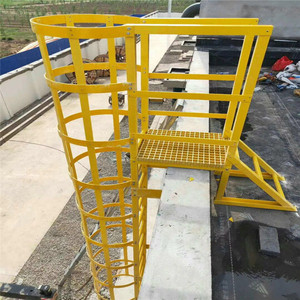 玻璃钢电力绝缘爬梯护笼护栏工程人字爬梯室外水箱安全爬梯护笼