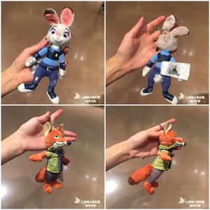 朱迪兔尼克狐狸 毛绒玩具布娃娃钥匙圈包挂件 上海迪士尼纪念礼品