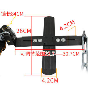 厂家电动车踏板电瓶锁防盗电动车电源锁防撬车链锁铁加Y厚可调节