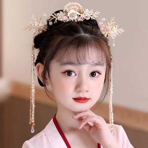 古风女童发饰唐装拍照流苏发钗公主饰品中国风全套汉服儿童头饰仙