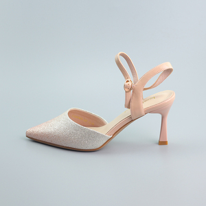 珂卡芙女鞋子女凉鞋夏季新款气质尖头细跟高跟韩版百搭时尚日常潮