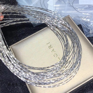 尚欣DIY配件s95纯银进口意大利高保色珍珠万能项圈手圈针式路路通