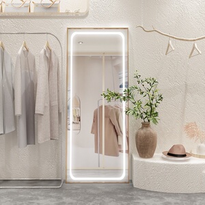 led发光镜子服装店试衣镜显瘦美颜带灯全身穿衣镜网红落地镜补光