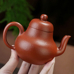朱泥思亭壶紫砂壶纯手工复古茶壶陶瓷单壶功夫茶具宜兴名家刘亚东