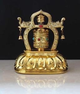 双层代发转经金轮太阳能转金爆款母子经轮太阳