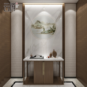 云樽 瓷砖客厅电视背景墙微晶石玄关走廊过道装饰现代简约新中式