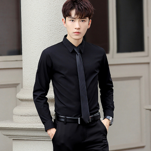 衬衫男长袖商务休闲职业工作纯色衬衣男打底衫有利郎男装经营部178