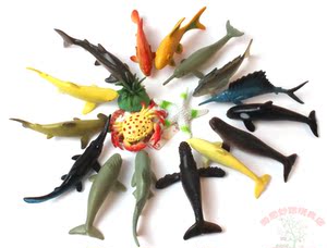 鱼玩具仿真海洋馆具仿真抹香鲸乌贼魔鬼鱼鳐鱼家居鱼缸摆件