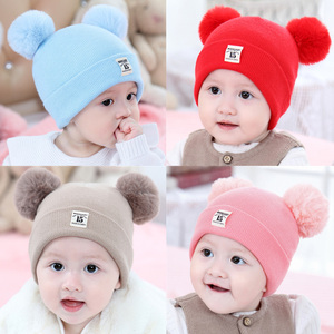 春秋冬季0宝宝韩版3儿童男童女童6可爱超萌12个月新生婴儿帽子1岁