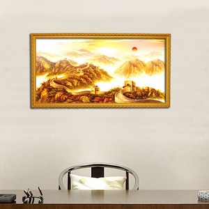 长城装饰画金长城画报风景靠山图沙发背景办公室墙贴自粘挂画定制