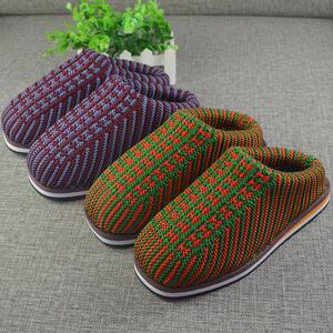 纯手工毛线拖鞋子女手工编织棉拖鞋女居家冬保暖毛线拖鞋成人成品