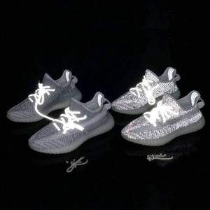 椰子鞋350v2反光天使满天星纯白天真爆正版yeezy白斑马冰淇淋夜光