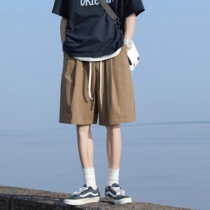 日系cityboy短裤男士夏季薄款宽松直筒纯色休闲工装五分裤子男款