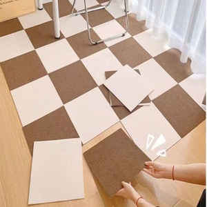 拼接地毯客厅卧室厨房爬行垫方块玄关自粘地垫房间可水洗家用裁剪